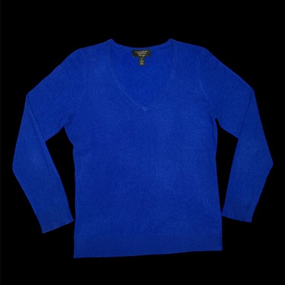 CHARTER CLUB #100% Cashmere Sweater Size M Soft Knit V-Neck Top Luxury - Picture 1 of 8
